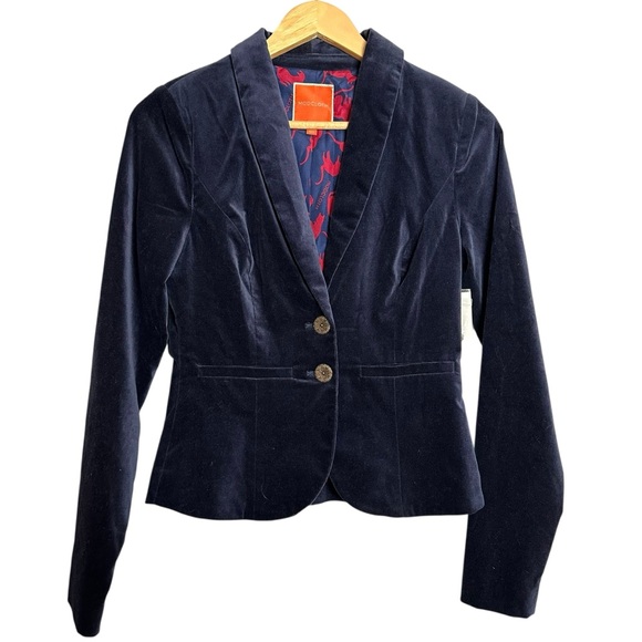 Modcloth Velvet Executive Two Button Blazer Size S NEW - Picture 2 of 10